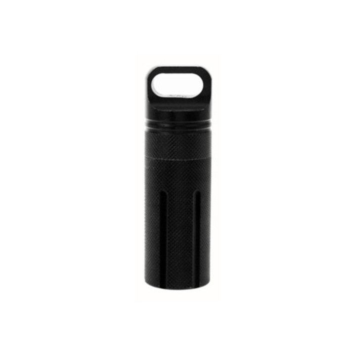 Container de stocare etans din aliaj de aluminiu CNC, negru