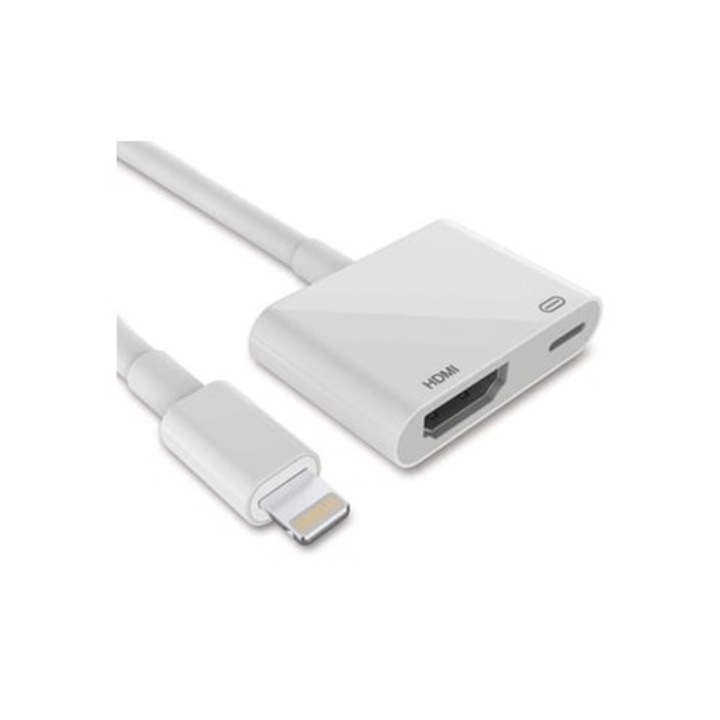 HDMI digitális AV adapter Lightning csatlakozóval, iOS-hez, fehér