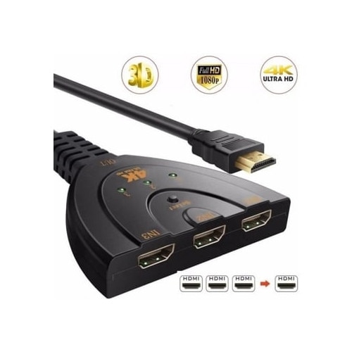 Hub HDMI 4K, 3 porturi, 0.5m, 1080P - eMAG.ro