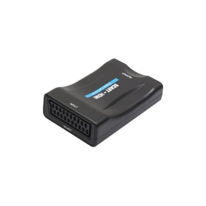 Convertor audio video Scart la HDMI 1080P, cablu pentru HDTV, negru