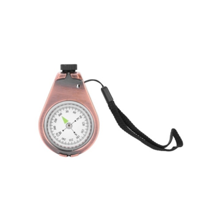 Mini vintage hordozható iránytű szíjjal, kültéri túlélési kiegészítő