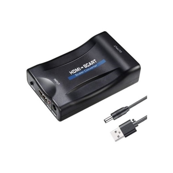 Adaptor HDMI 1080P pentru CVBS, 1.3, culoare neagra