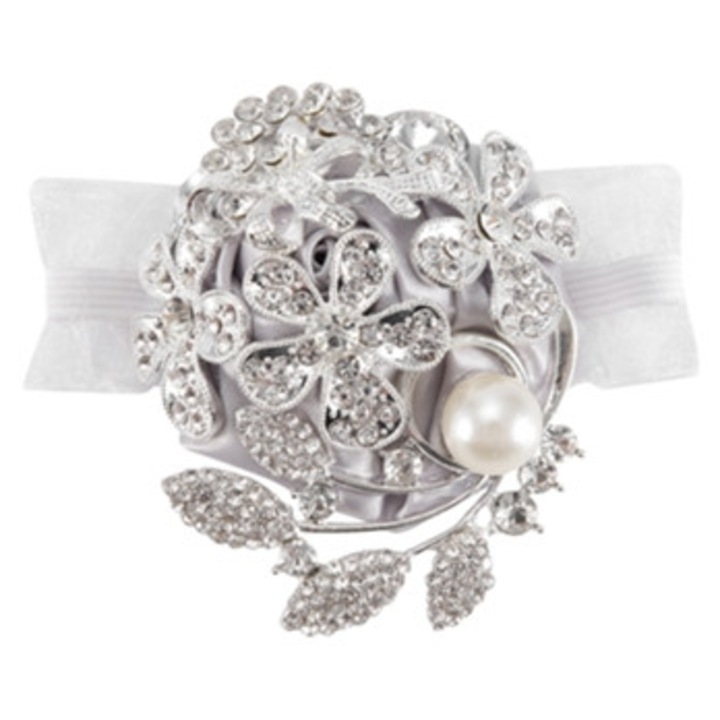 Set 2 Bratari din Matase Stralucitoare pentru Decorarea Nuntii, Bijuterii Elegante pentru Domnisoare de Onoare