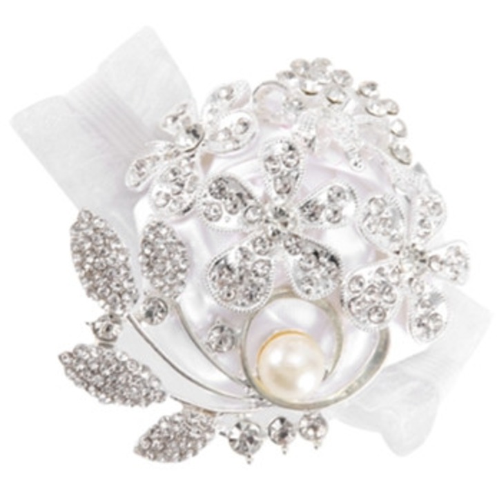 Bratara de matase alba pentru mireasa