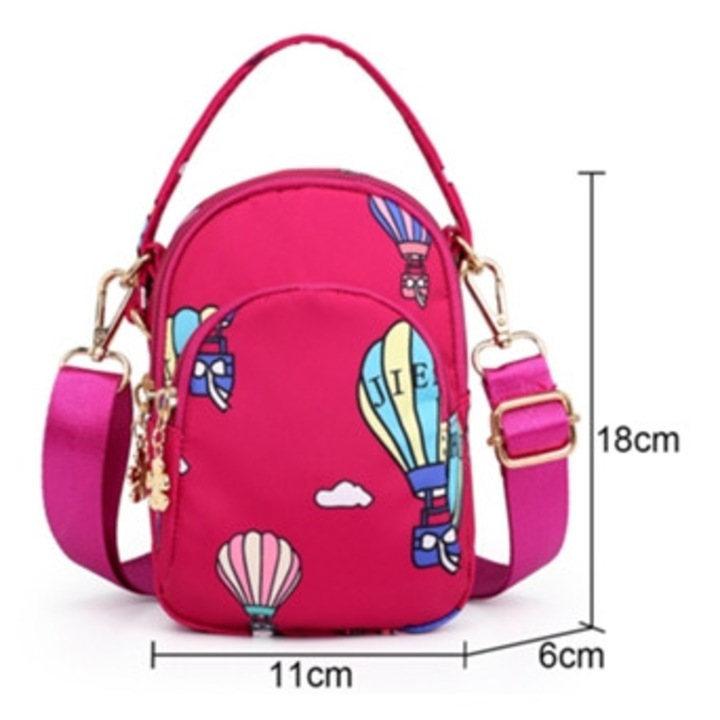 Női válltáska, alumínium, két telefonhoz