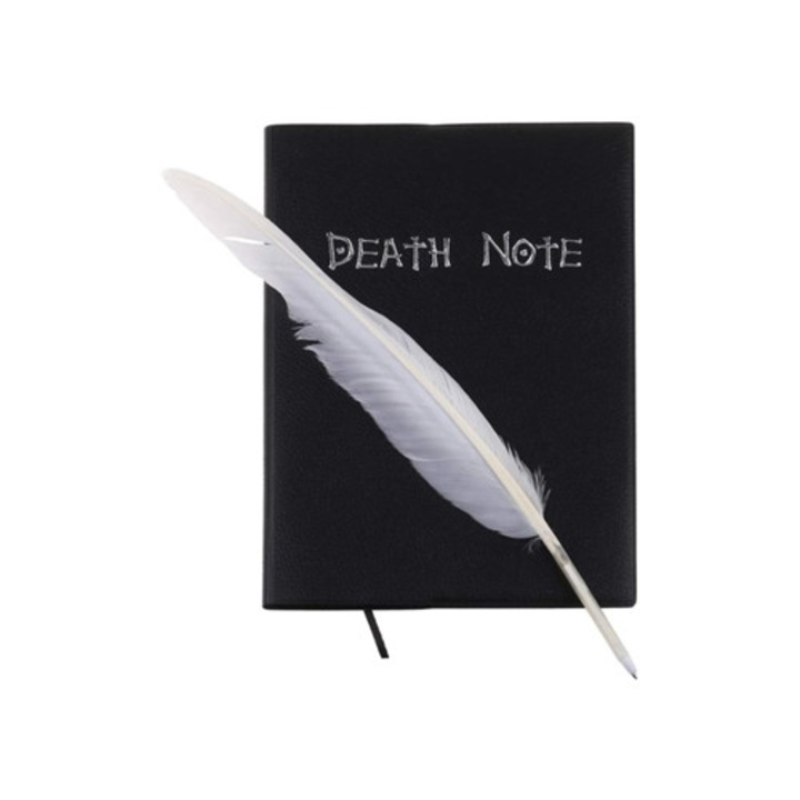 Caiet Cosplay cu Stilou cu Pene, Accesorii Anime, Death Note, Aspect Clasic, Usor