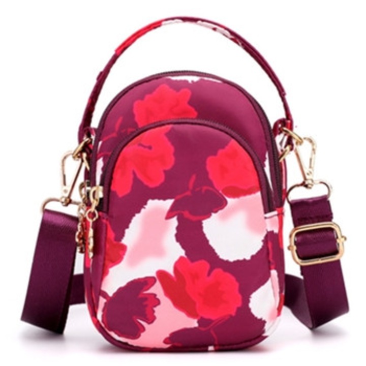 Női táska, alumínium, piros, elegendő két mobiltelefon számára