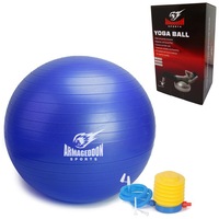 minge de gimnastica si aerobic anti-spargere armageddon sports suprafata aderenta diametru 65 cm pompa inclusa albastru imagen 45_0_
0