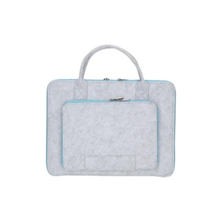 13 hüvelykes filc laptoptáska fogantyúkkal és zsebbel