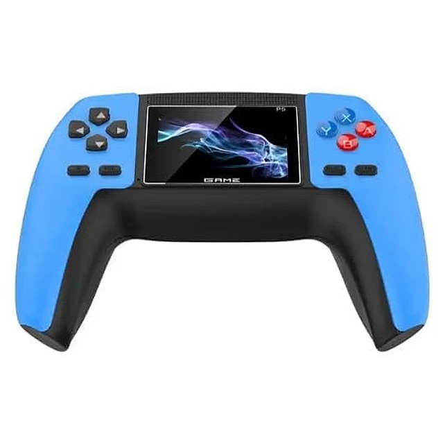 Consola Retro Portabila cu 520 Jocuri, Conectare TV prin Cablu AV, Ecran 7.5 cm, Baterie Li-Ion Reincarcabila, 1020 mAh - Albastru