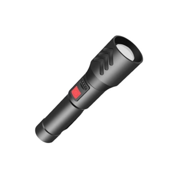 Lanterna 5 moduri, ajustabila, impermeabila, neagra, DIGITALLAB