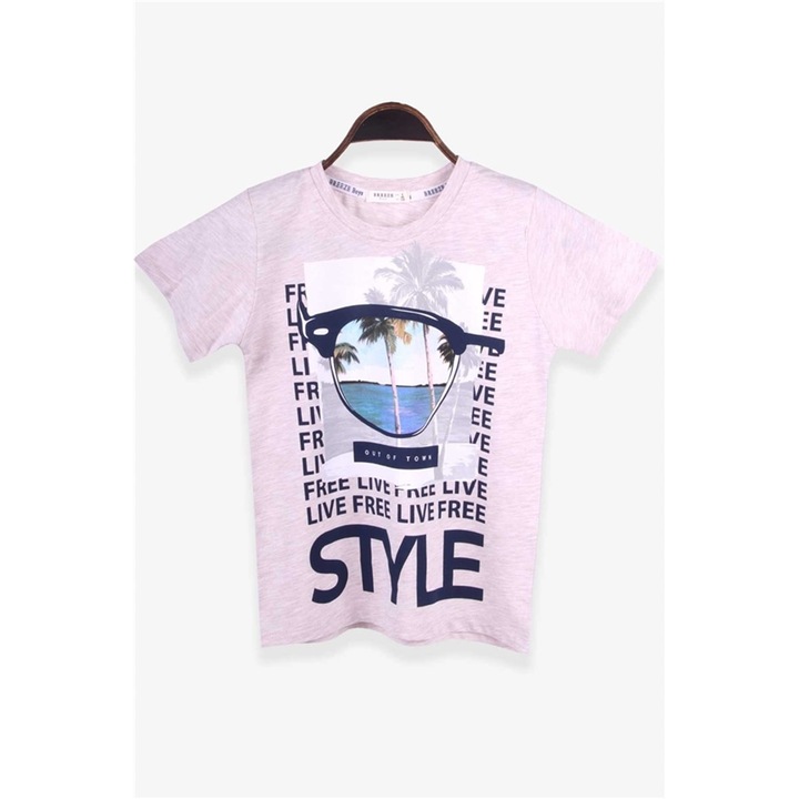 Gyermek póló, Breeze, bézs, pamut, méret 122-128CM