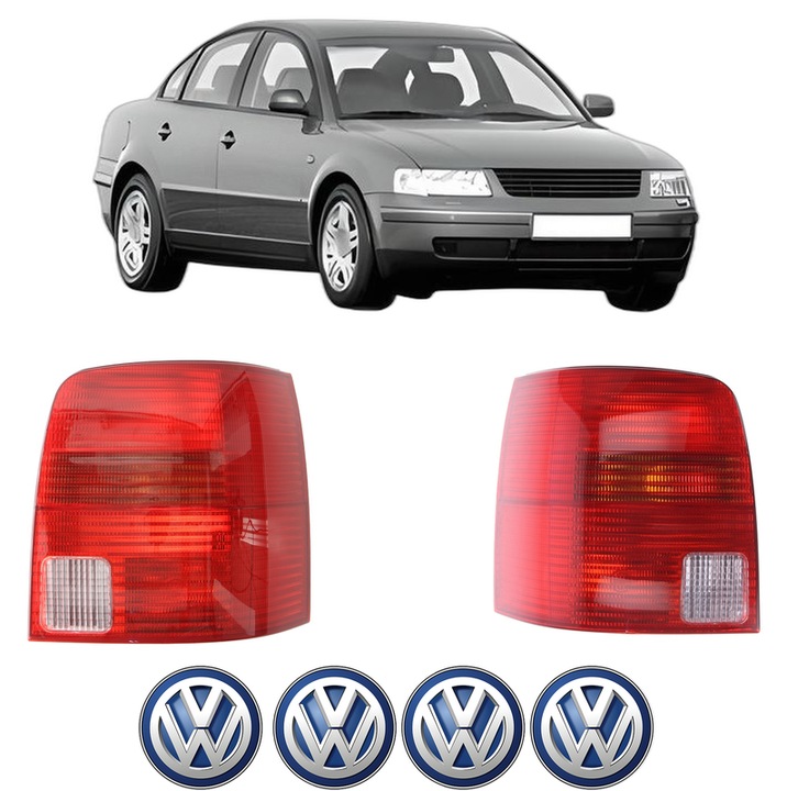 Set Stopuri Spate Stanga Dreapta Volkswagen PASSAT B5 (3B2) din 1996-2000, Auto, DEPO, 4x Stickere auto cu Volkswagen