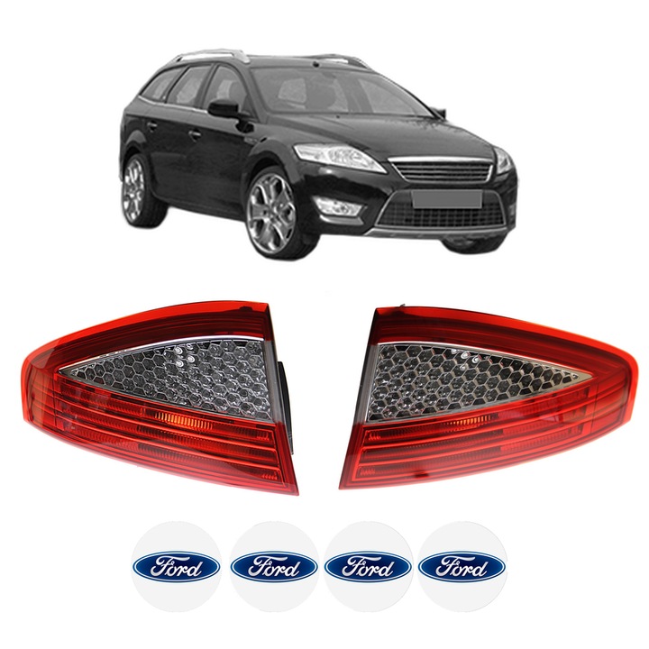 Set Stopuri Spate Stanga Dreapta FORD MONDEO IV (BA7) din 2007-2015, Auto, TYC, 4x Stickere auto cu FORD