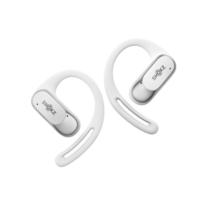 Casti wireless Shokz OpenFit Air, alb, stereo, IP54, 8,7g