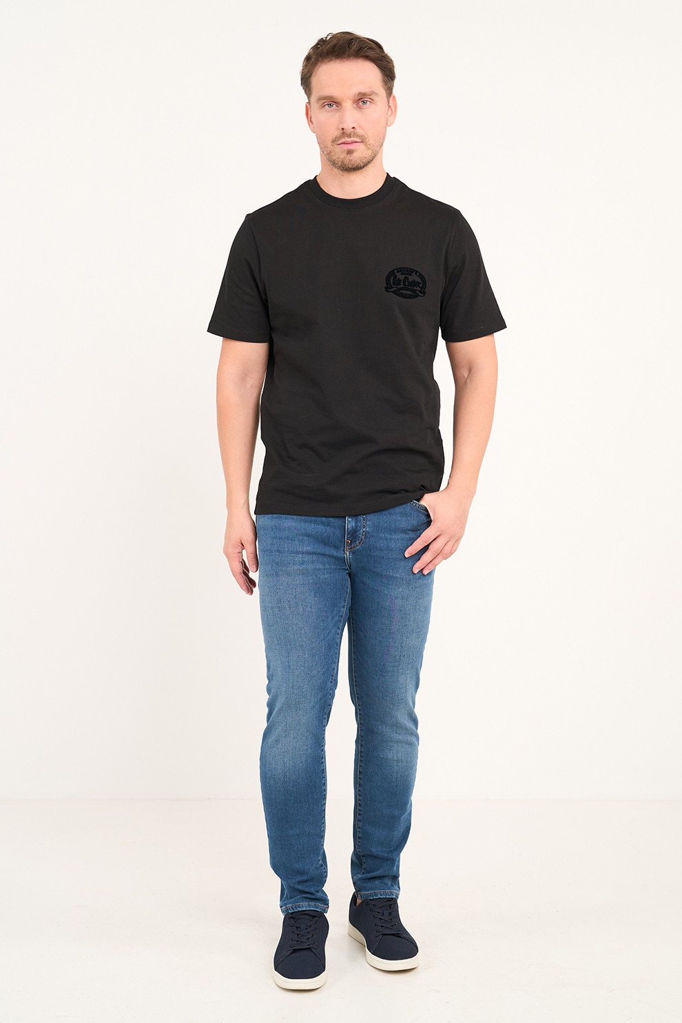 Lee Cooper, Blugi slim fit cu talie medie, Albastru pastel, W31-L32