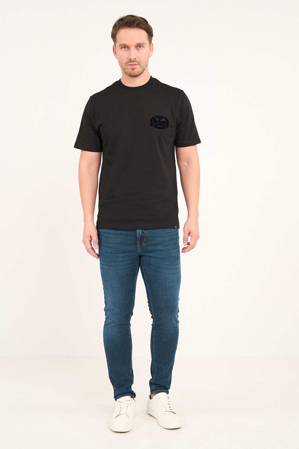 Lee Cooper, Blugi slim fit, Albastru petrol, W32-L32