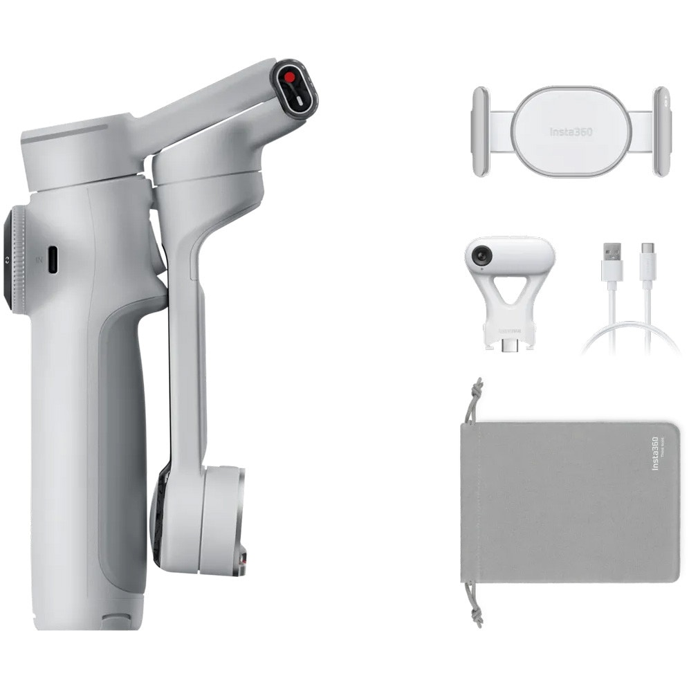 Stabilizator Insta360 Flow 2 Pro AI Tracker Bundle, Stone Gray
