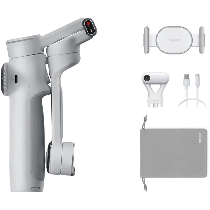 Стабилизатор Insta360 Flow 2 Pro AI Tracker Bundle, Stone Gray