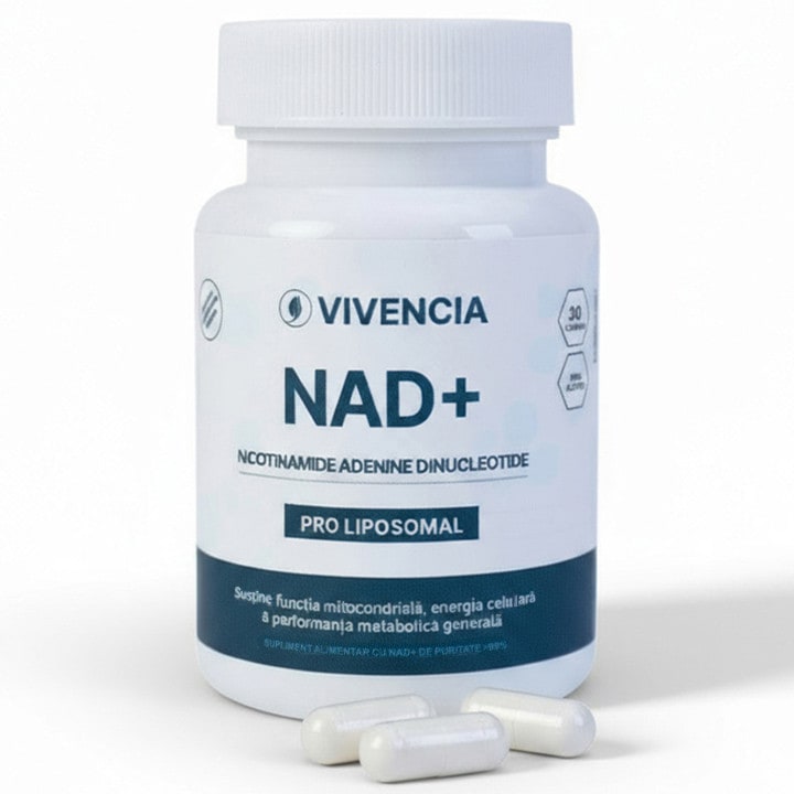 VIVENCIA NAD+ 500mg – 30 Capsule, 99% Puritate, Supliment Alimentar pentru Energie, Concentrare Mentala si Longevitate