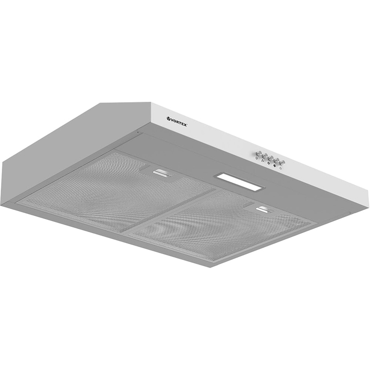 Традиционен абсорбатор VORTEX VHTS602WH01S, 2 мотора, 360 м3/ч, Д 60 см, бял
