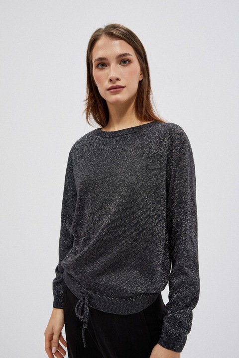 Pulover grafit cu fir metalic, Gri grafit