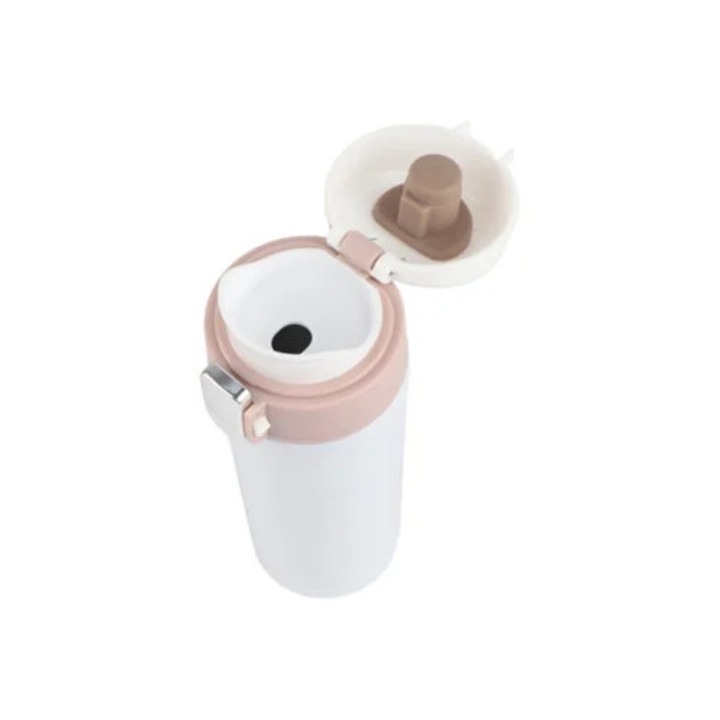 Termos din inox 350 ml, izolat, alb