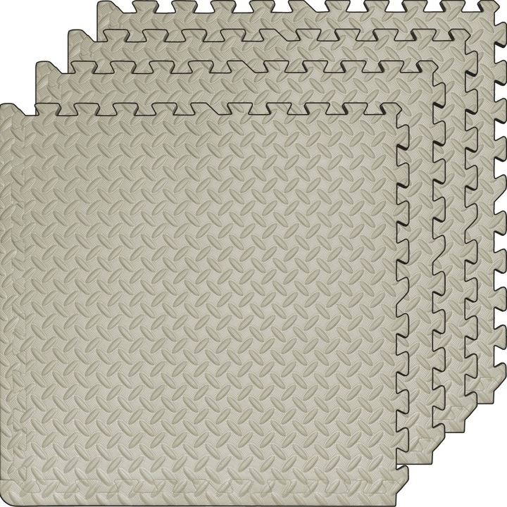 Covoraș MAXIMA 30002403, 61x61x2 cm, Fabricat din EVA, Bej, 4 bucăți