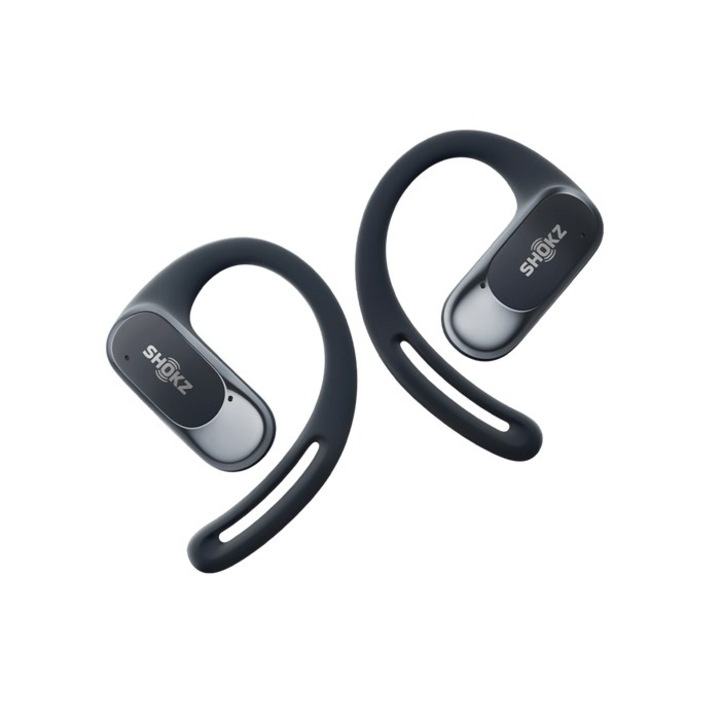 Casti wireless Shokz OpenFit Air, negru, set, Bluetooth 5.2, IP54