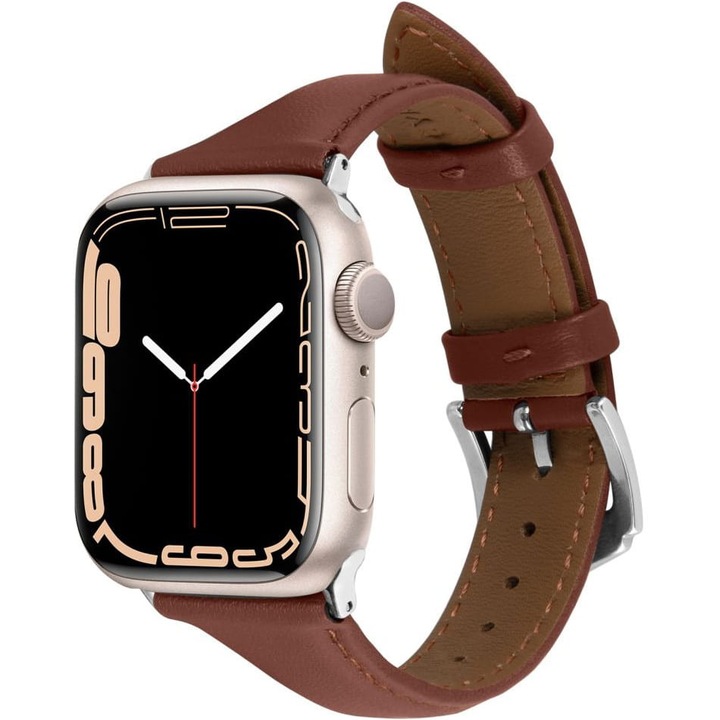 Каишка, Spigen Cyrill Kajuk за iWatch 42/41/40/38 mm, Кафяв