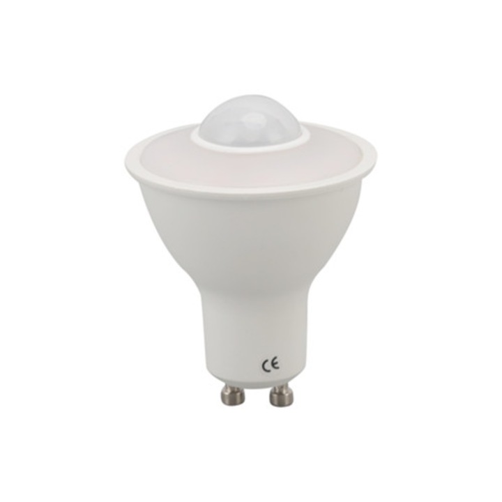 Смарт LED крушка Gu10 с инфрачервен сензор, 5W, 500lm, за интериор