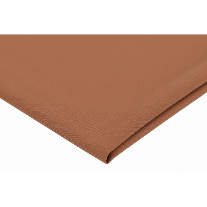 Anyag Stretch Panama, Karamel színű, 100% Poliészter, Méretek 50cm x 150cm