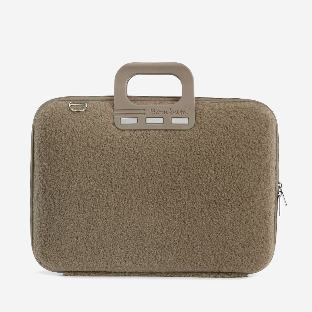 Geantă Bombata Teddy, 15 -16 inch, Taupe