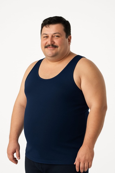 Set 3 Maiouri Bărbați din Bumbac 100%, Confort , Respirabile, Bleumarin