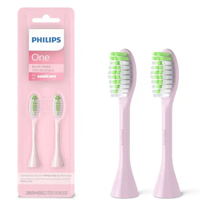 Philips Sonicare BH1022/00 elektromos fogkefe fej, 2 darab, mindennapi használatra, rózsaszín