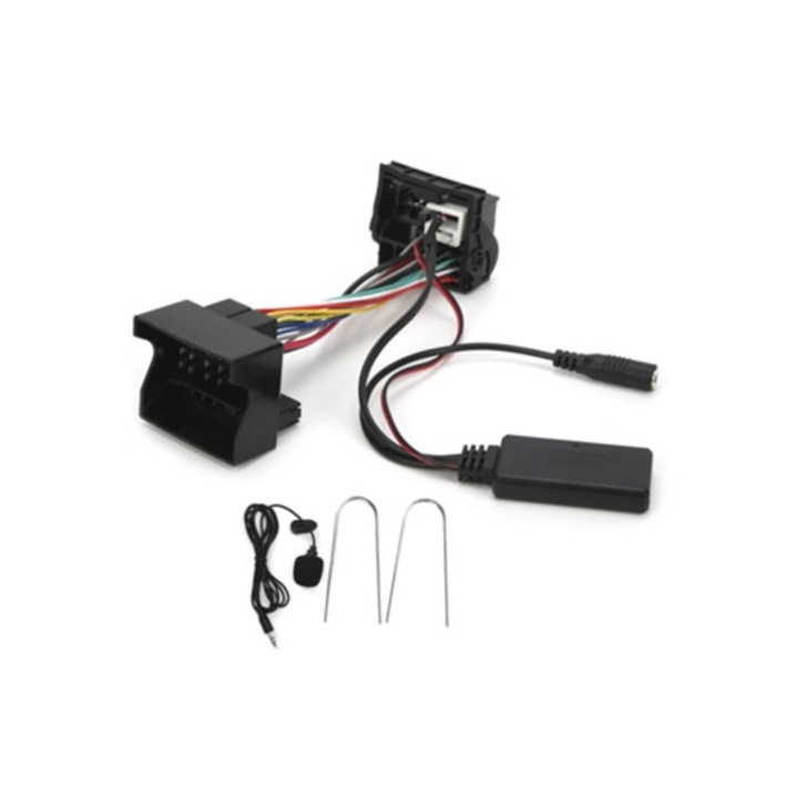 Bluetooth sztereó adapterkábel 12 tűs AUX bemenettel és mikrofonnal Peugeot 207, 307, 407, 308 modellekhez