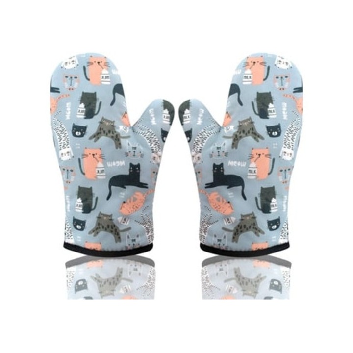 Manusi de cuptor tematice (Imprimeu pisica)
