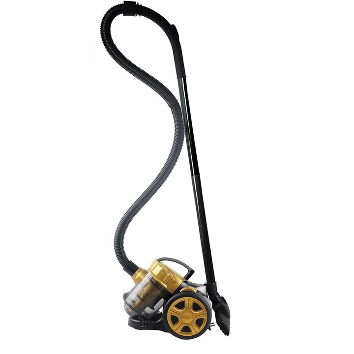 Aspirator fara sac MYRIA MY4558GD, 1.5l, 700W, 80dB, galben-negru