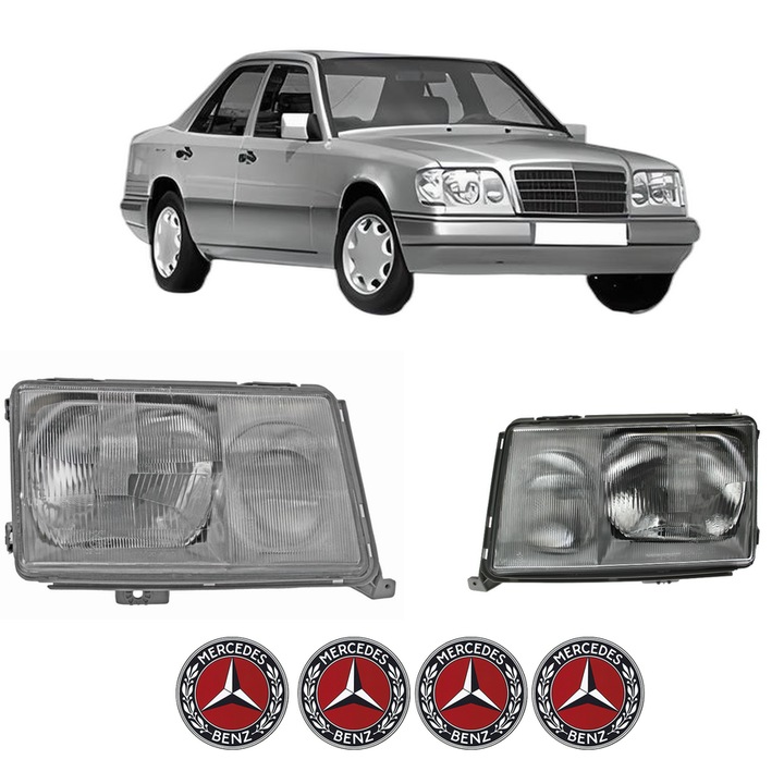 Set Faruri Stanga Dreapta Fata MERCEDES-BENZ 124 Saloon (W124) din 1984-1993, Auto, TYC, 4x Stickere auto cu MERCEDES-BENZ