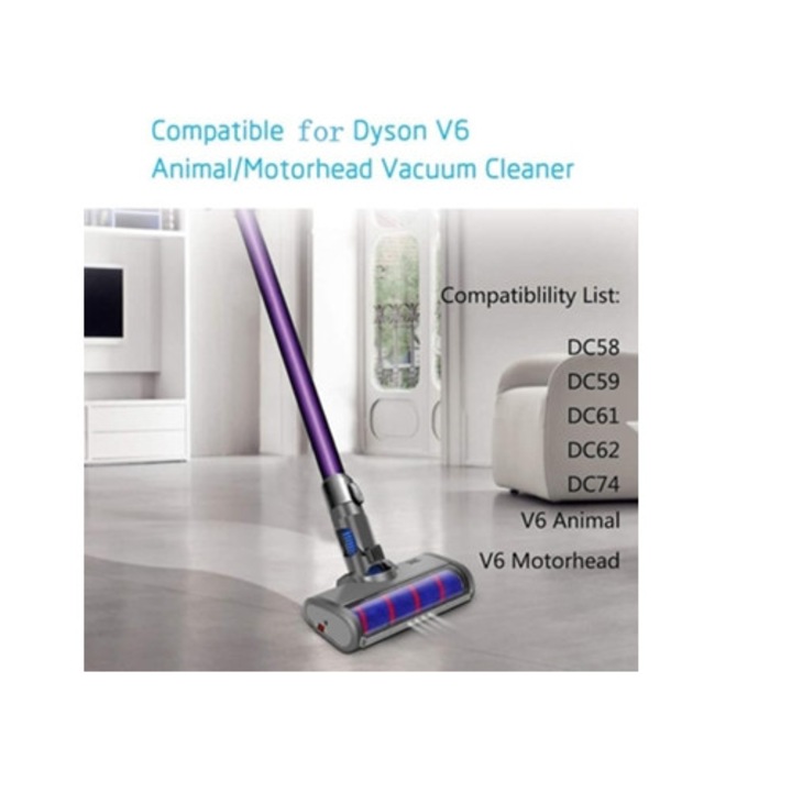 Perie de rol pentru aspirator Dyson V6/DC6, accesorii pentru aspiratoare, cap de podea moale