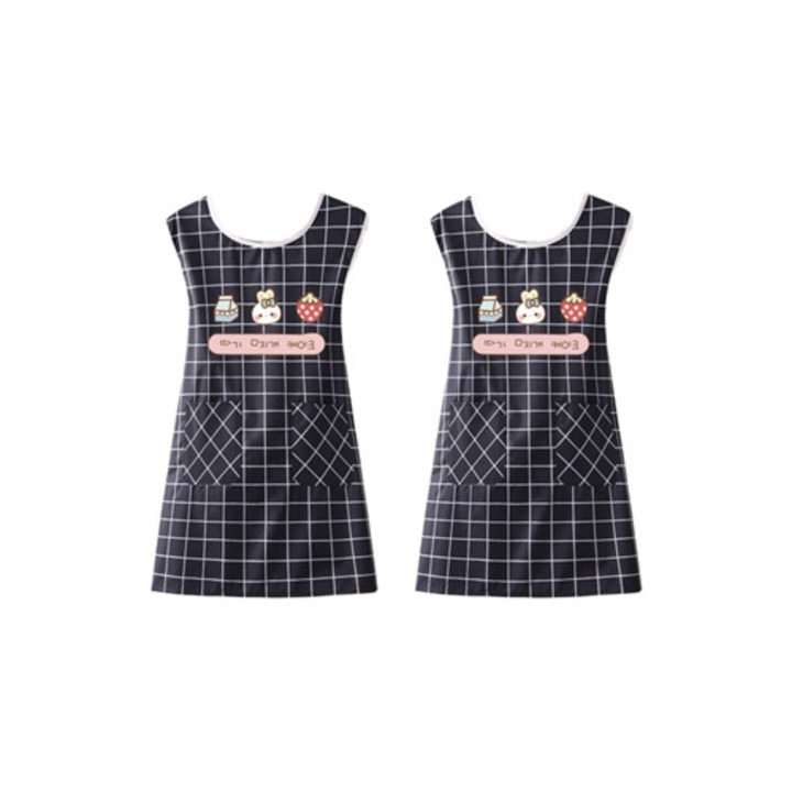 Set 2 sorturi reutilizabile PVC, impermeabile, rezistente la ulei, fara maneci, pentru bucatarie