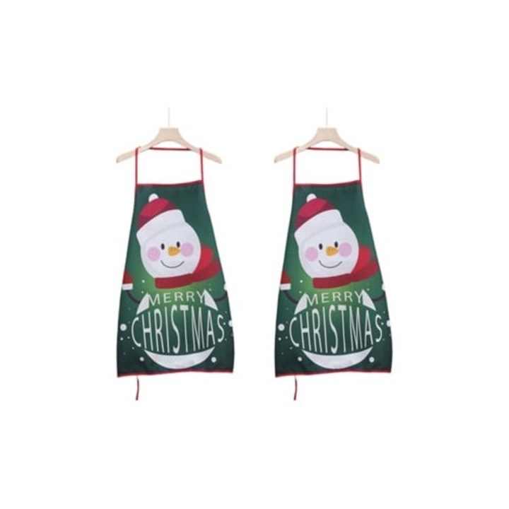 Sorturi bucatarie si gratar, Adjustable Elf and Snowman Themed, set, Craciun