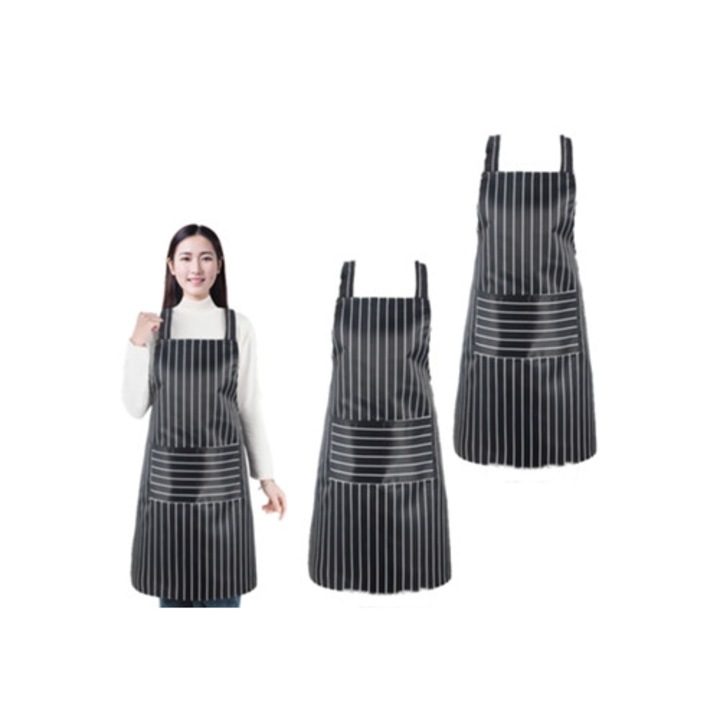 Set 2 sorturi de bucatarie ajustabile cu buzunare, multicolor