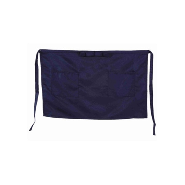Sort de bucatarie unisex cu buzunar, albastru inchis, inaltime medie