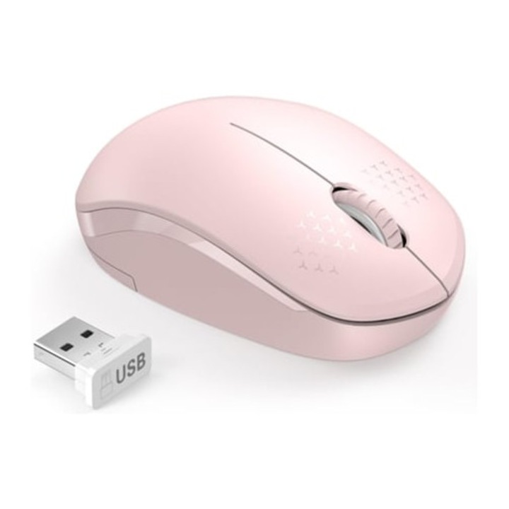 Mouse wireless silentios 2.4G cu receptor USB, portabil, pentru PC, tableta, laptop, notebook, Aquaforge