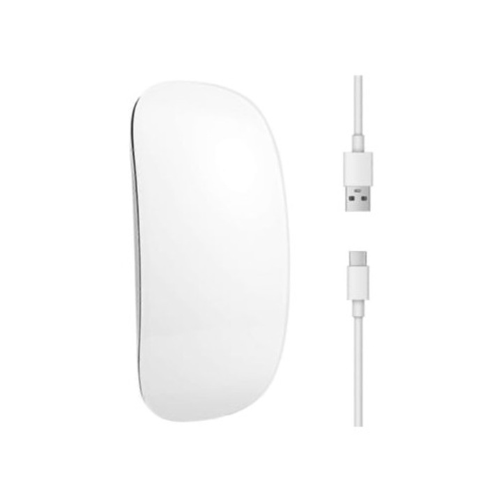 Mouse Bluetooth Wireless Magic, Silentios, Reincarcabil, Slim, Ergonomic, Aquaforge