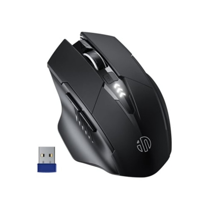 Mouse wireless Aquaforge 700mAh, 2.4G, ergonomic, pentru PC si laptop, cu receptor USB nano