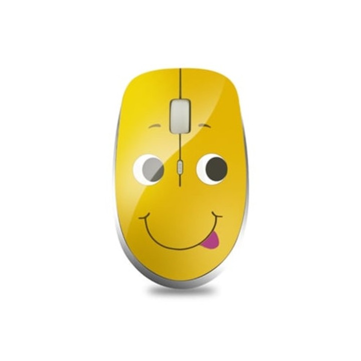 Mouse wireless 2.4GHz, optic silentios, portabil, design cartoon, pentru laptop, desktop