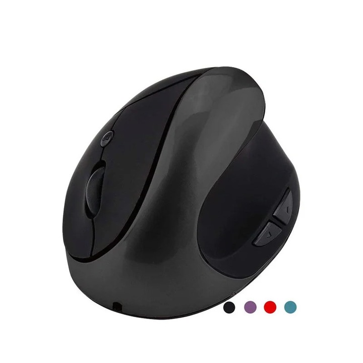 Mouse vertical wireless Lurelia 2.4g, 1600 Dpi, negru