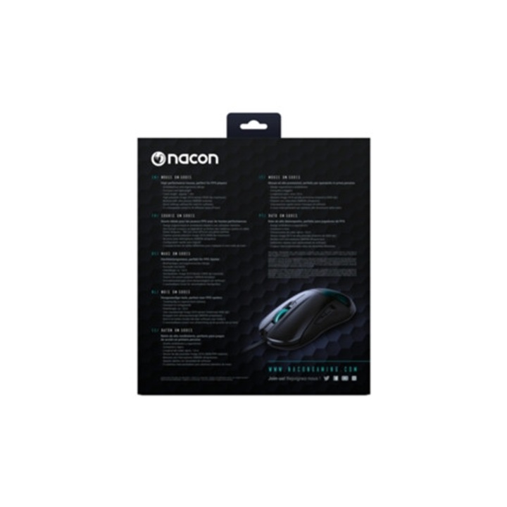 Mouse ambidextru Nacon PCGM-500ES USB Type-A optic 6400 DPI